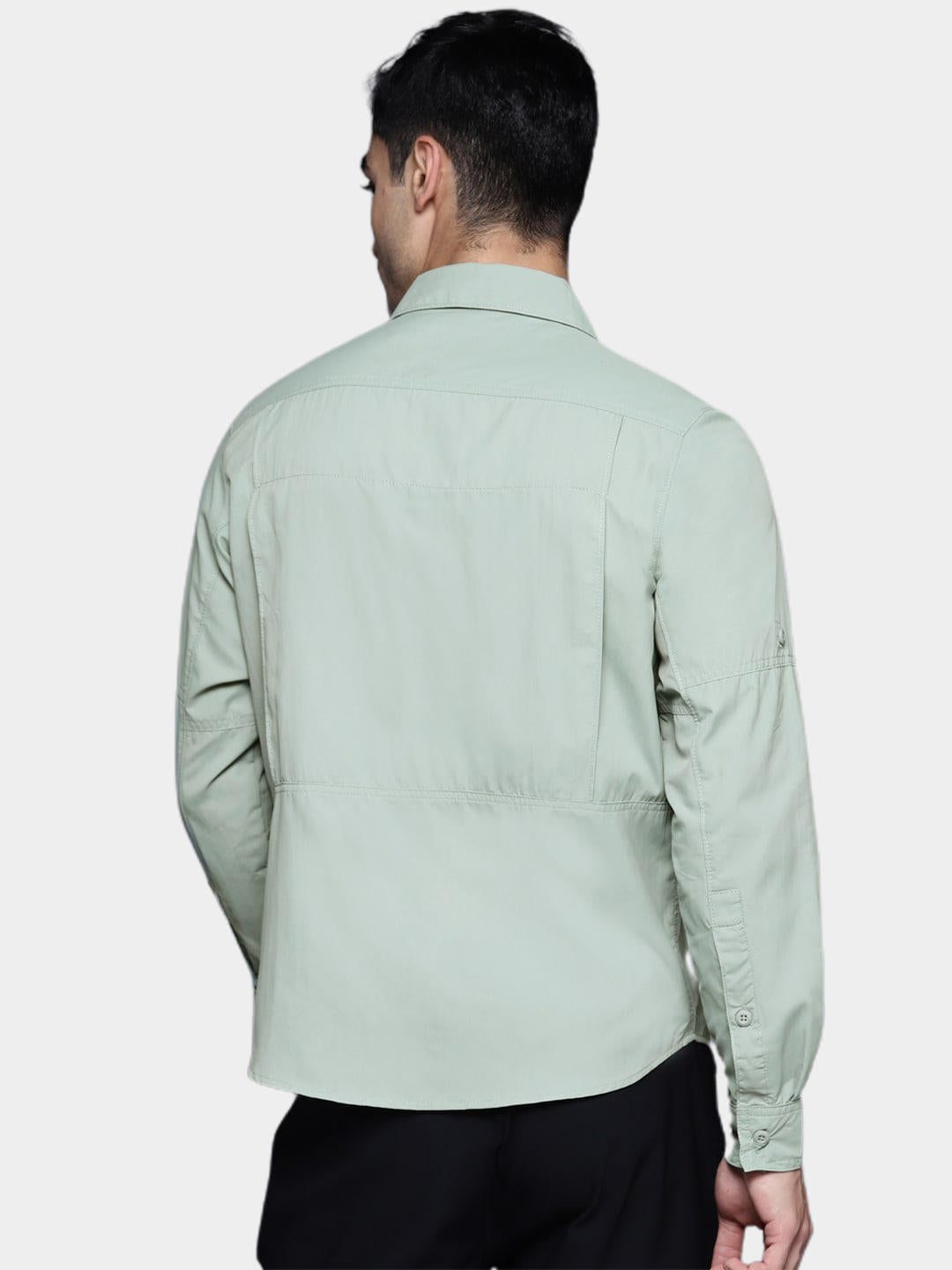 Columbia Men Green Silver Ridge2.0 Long Sleeve Shirt (Sun Protection)