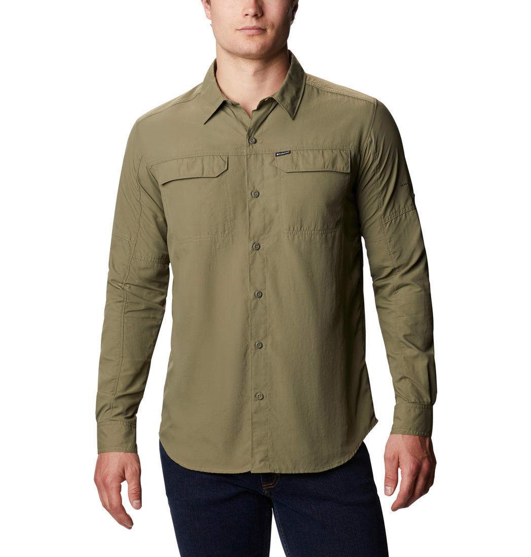 Columbia Men Green Silver Ridge2.0 Long Sleeve Shirt