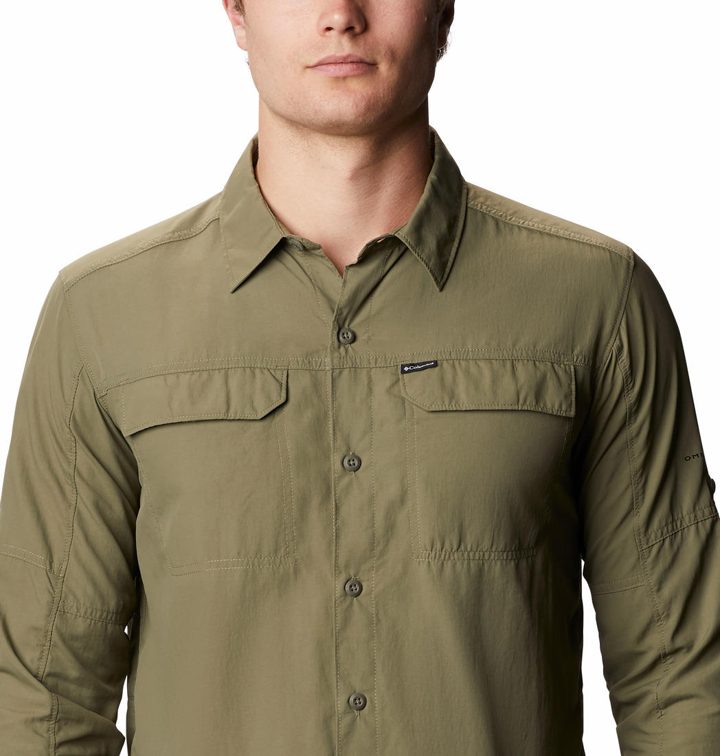 Columbia Men Green Silver Ridge2.0 Long Sleeve Shirt