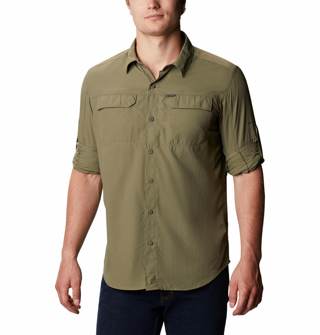 Columbia Men Green Silver Ridge2.0 Long Sleeve Shirt