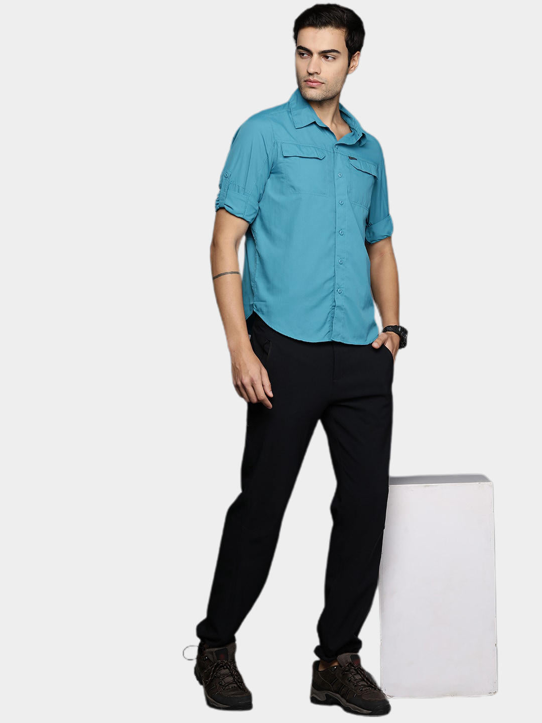 Columbia Men Blue Silver Ridge2.0 Long Sleeve Shirt