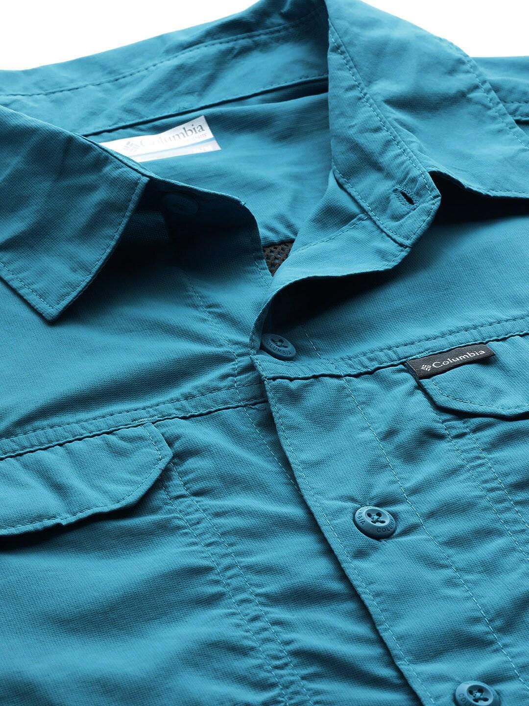 Columbia Men Blue Silver Ridge2.0 Long Sleeve Shirt