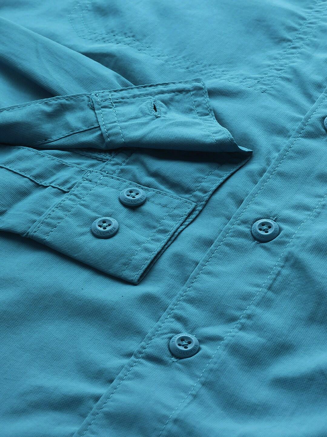Columbia Men Blue Silver Ridge2.0 Long Sleeve Shirt