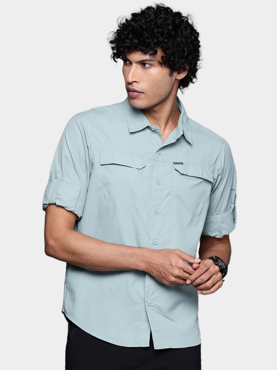 Columbia Men Blue Silver Ridge2.0 Long Sleeve Shirt