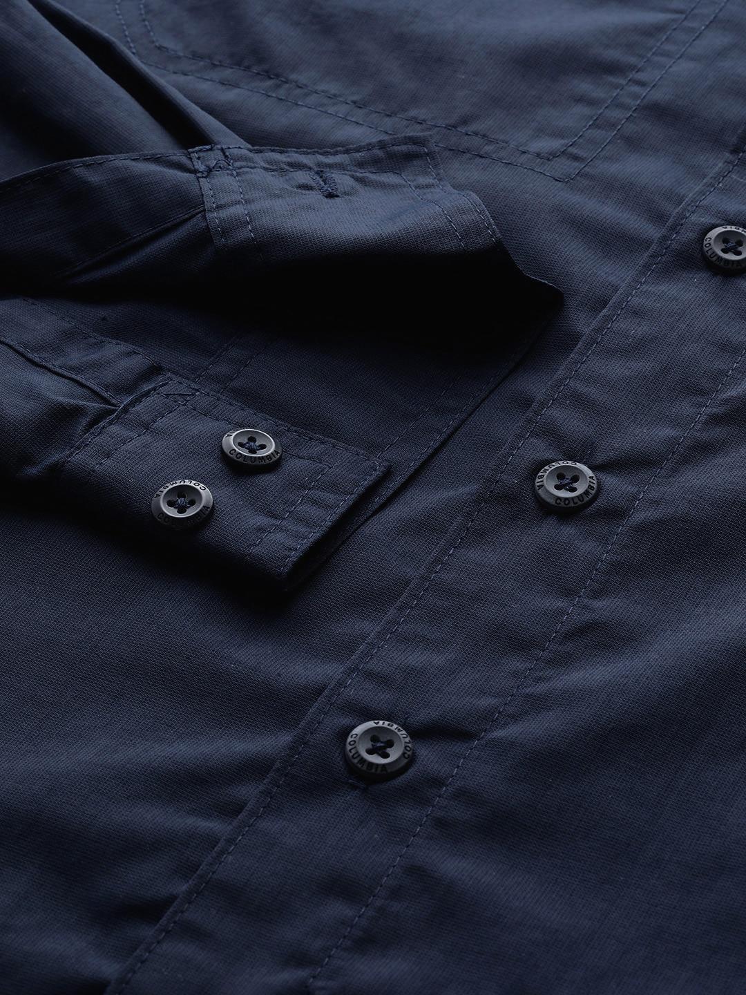 Columbia Men Navy Blue Silver Ridge2.0 Long Sleeve Shirt