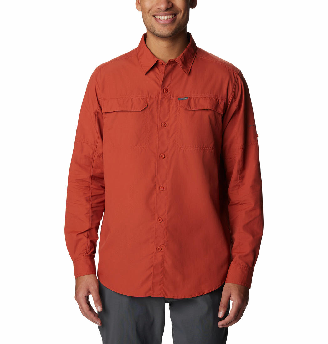 Columbia Men Orange Silver Ridge2.0 Long Sleeve Shirt