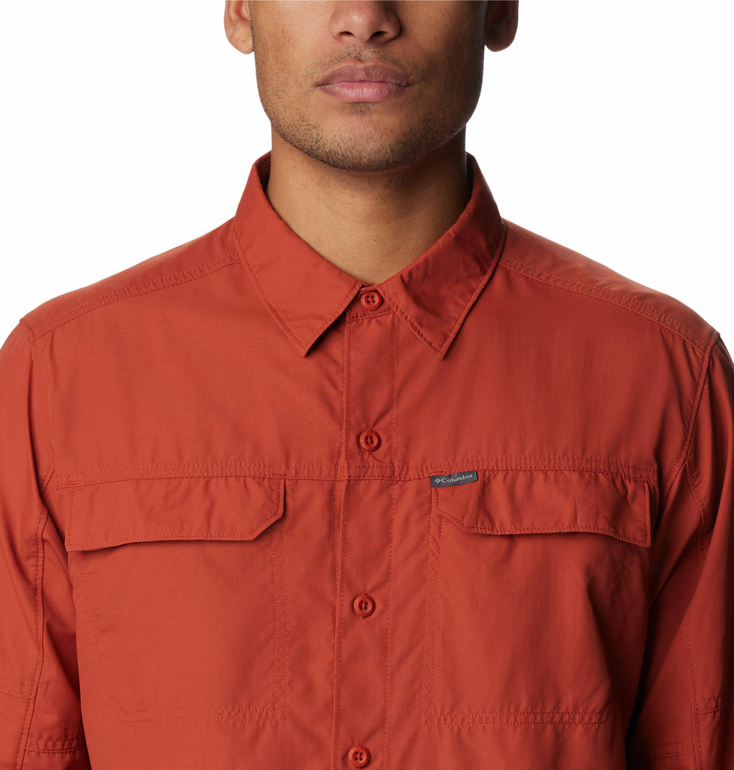 Columbia Men Orange Silver Ridge2.0 Long Sleeve Shirt