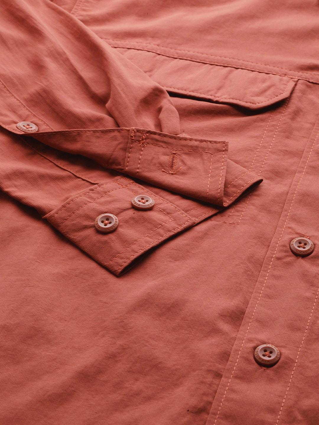 Columbia Men Orange Silver Ridge2.0 Long Sleeve Shirt