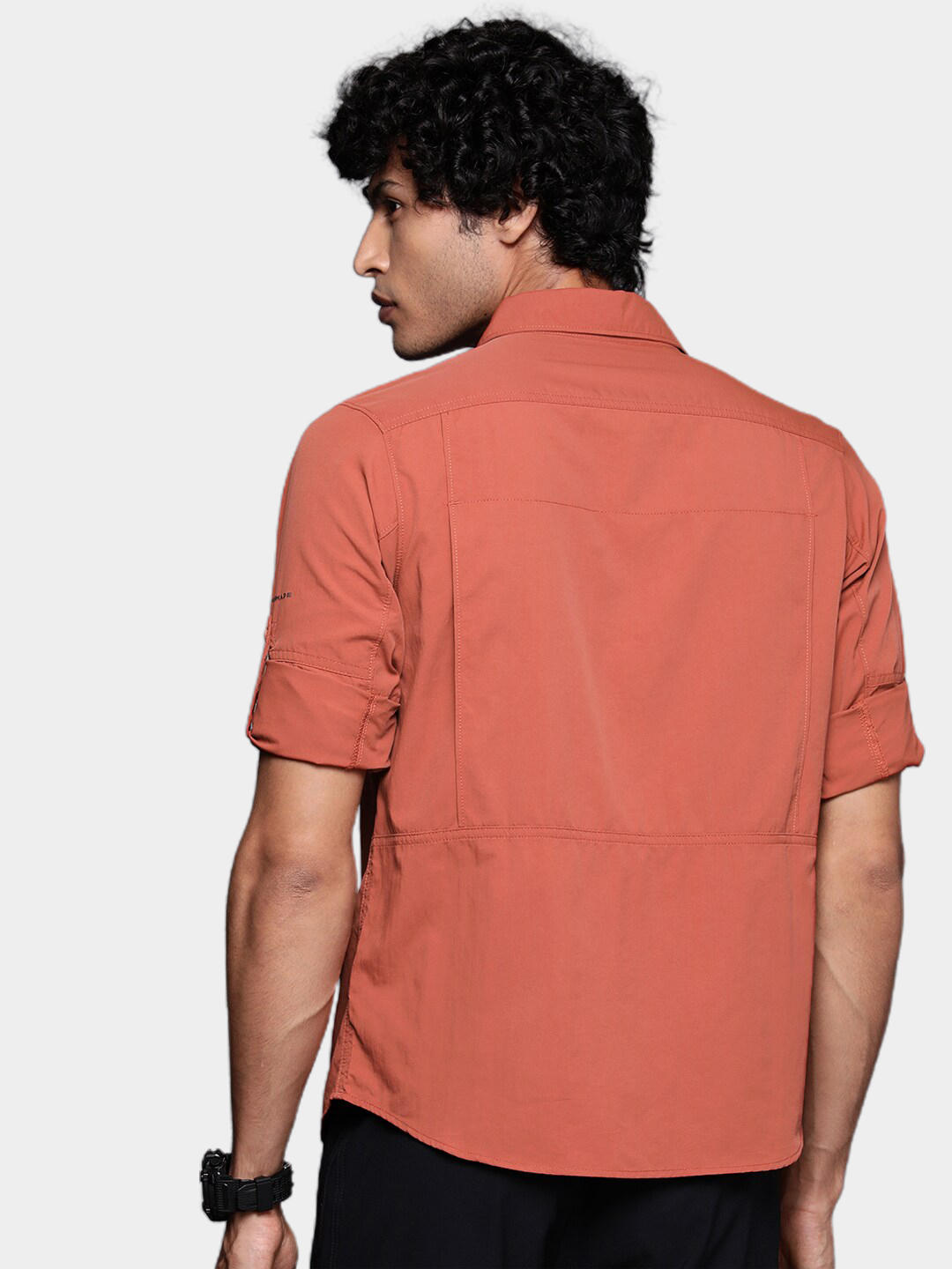 Columbia Men Orange Silver Ridge2.0 Long Sleeve Shirt