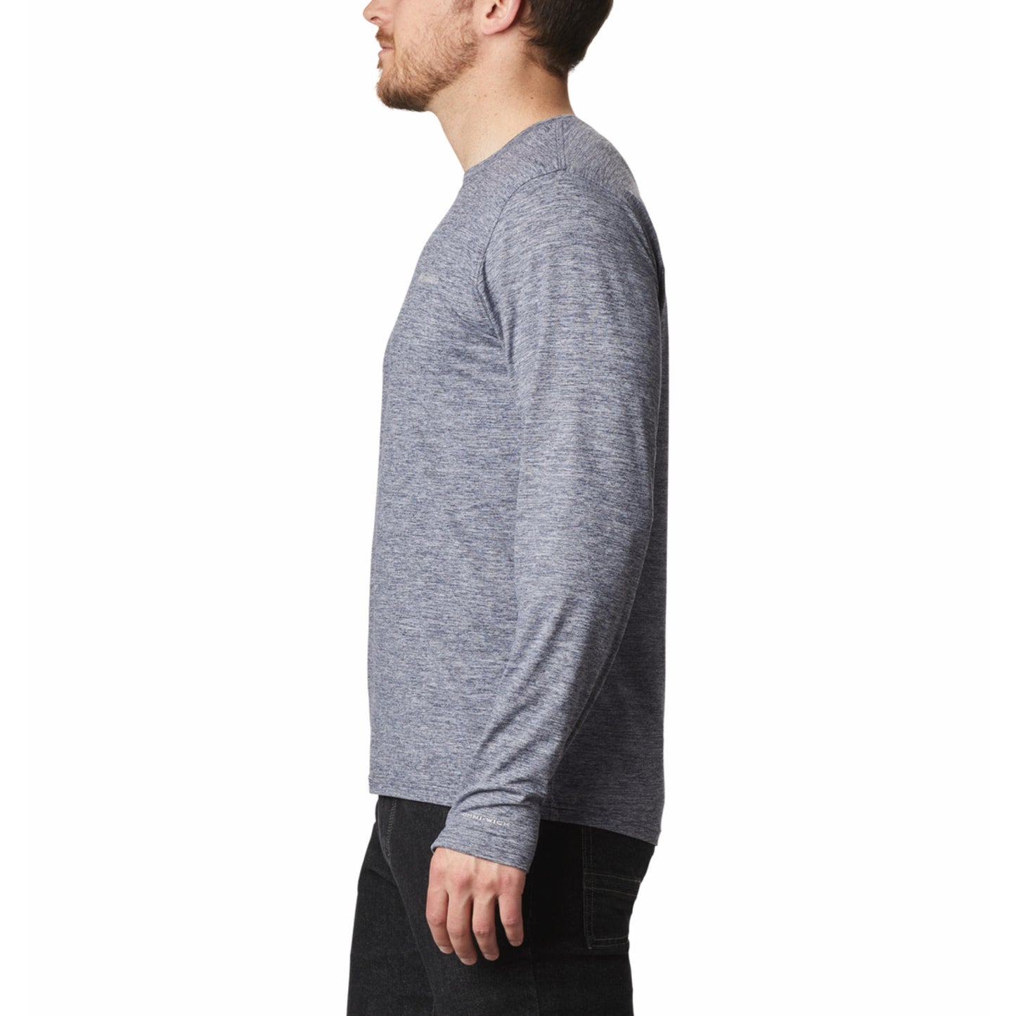 Columbia Men Navy Blue Omni-Shade Tech Trail Tshirt (Sun Protection)