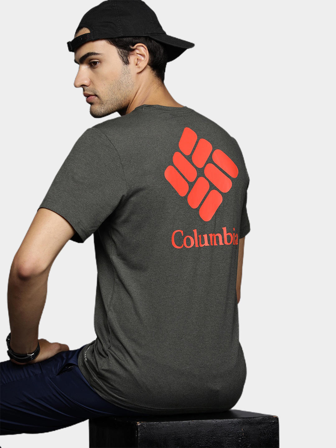 Columbia Men Black Tech Trail Graphic T-Shirt