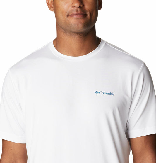 Columbia Men White Tech Trail Graphic T-Shirt