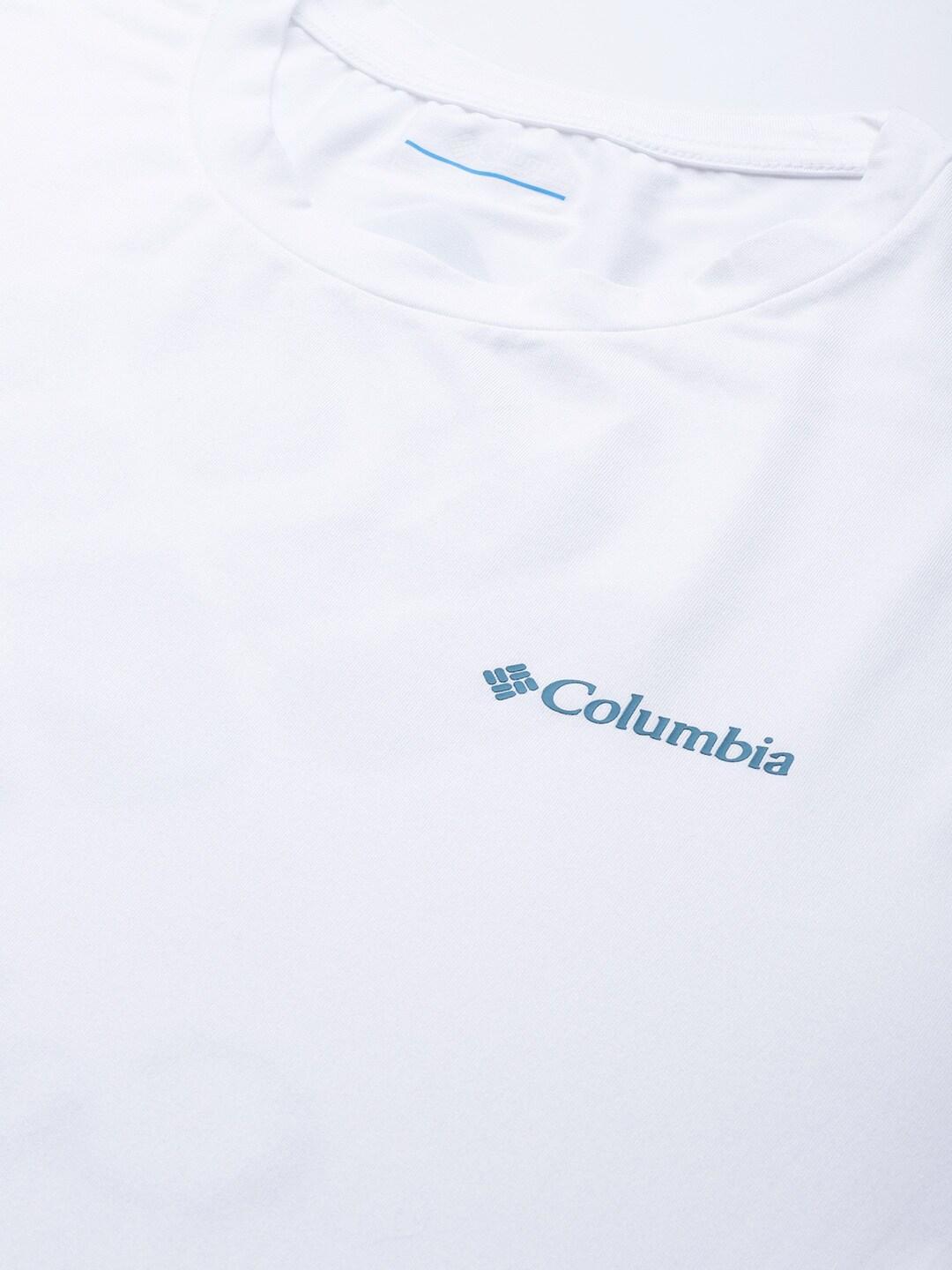 Columbia Men White Tech Trail Graphic T-Shirt