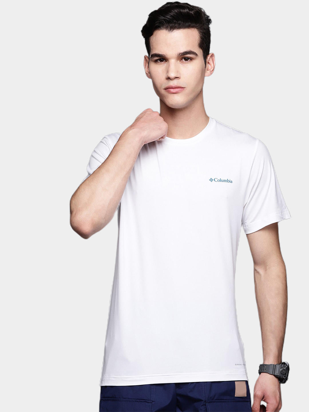 Columbia Men White Tech Trail Graphic T-Shirt