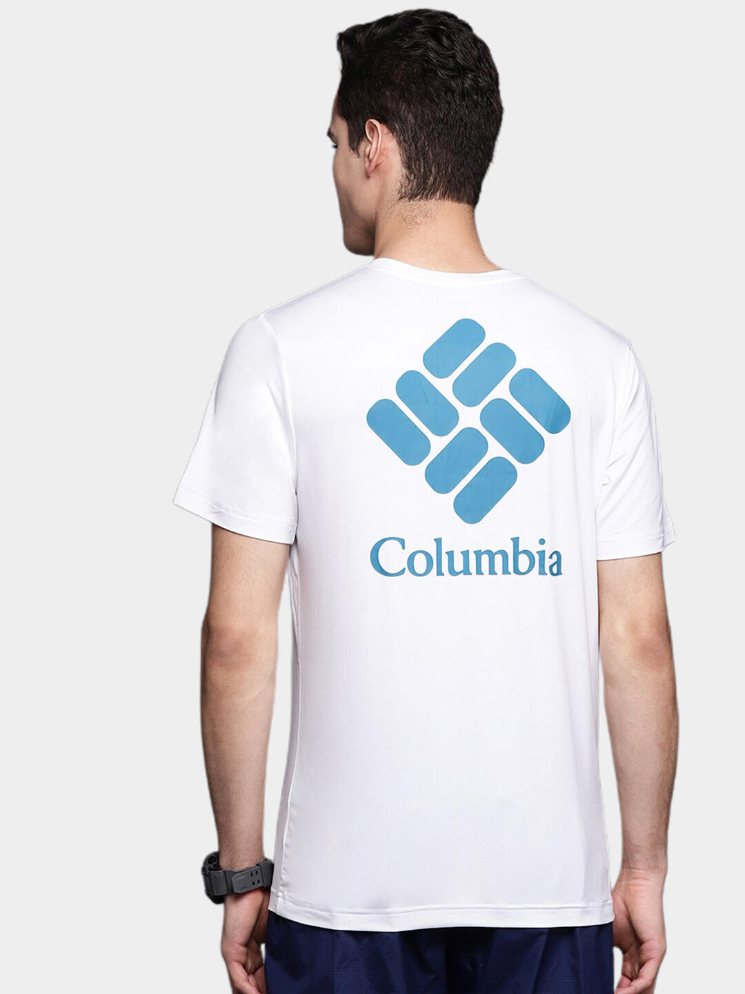 Columbia Men White Tech Trail Graphic T-Shirt