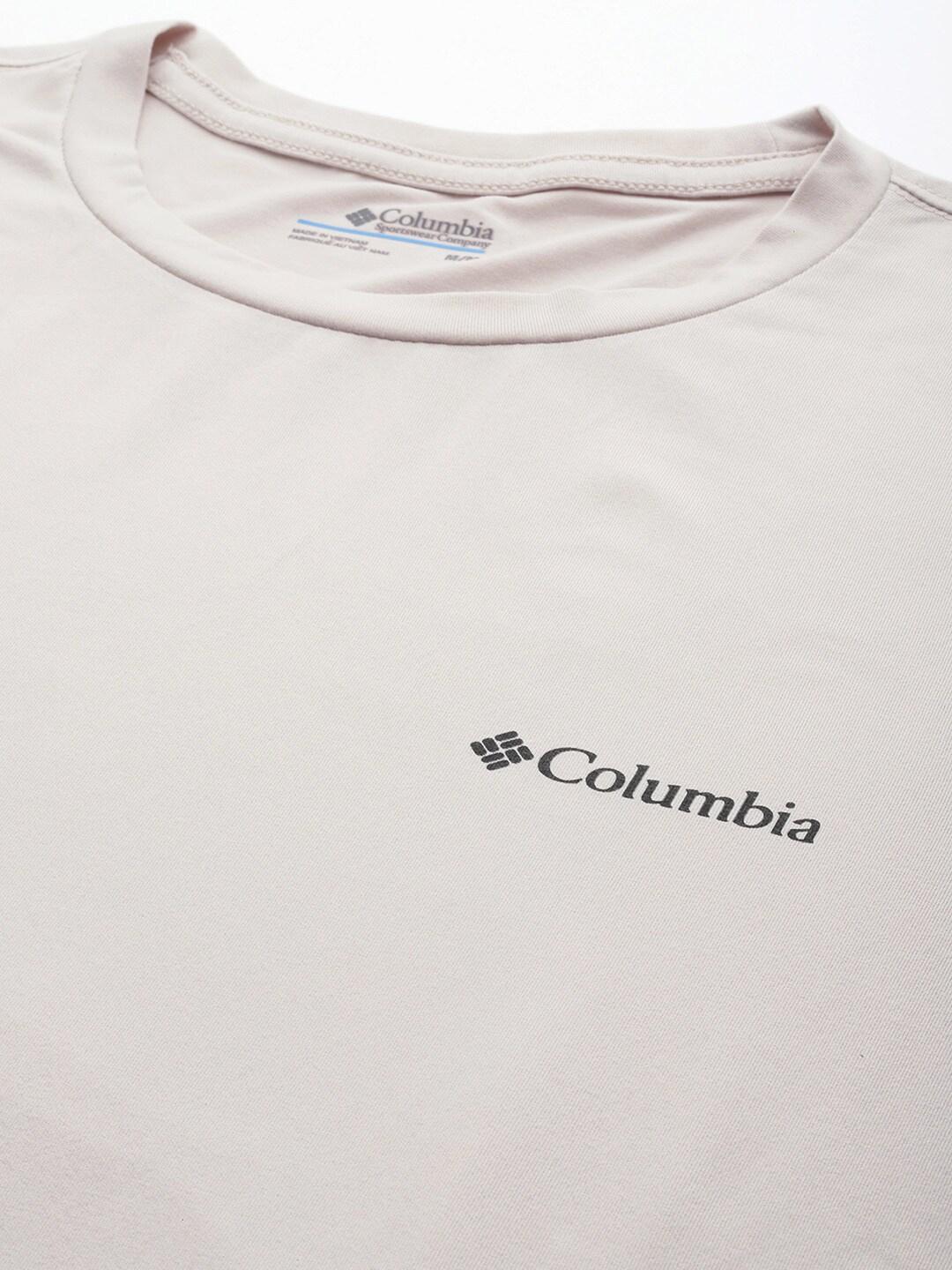 Columbia Men Beige Tech Trail Graphic T-Shirt
