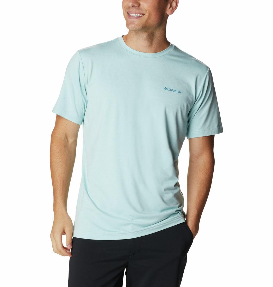 Columbia Men Blue Tech Trail Graphic T-Shirt