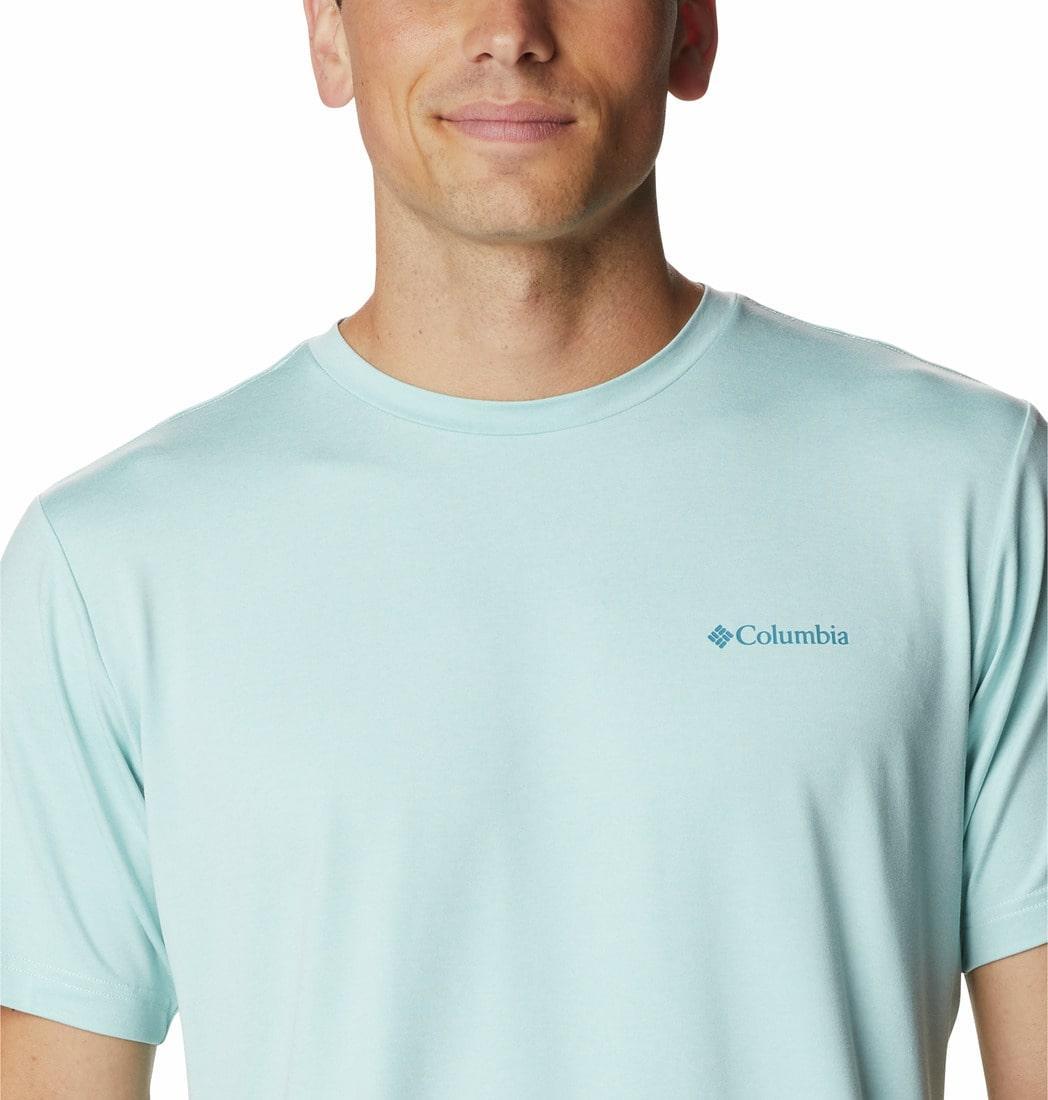 Columbia Men Blue Tech Trail Graphic T-Shirt