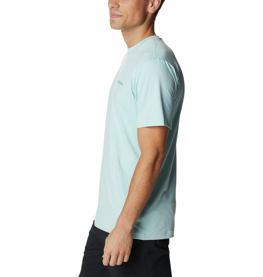 Columbia Men Blue Tech Trail Graphic T-Shirt