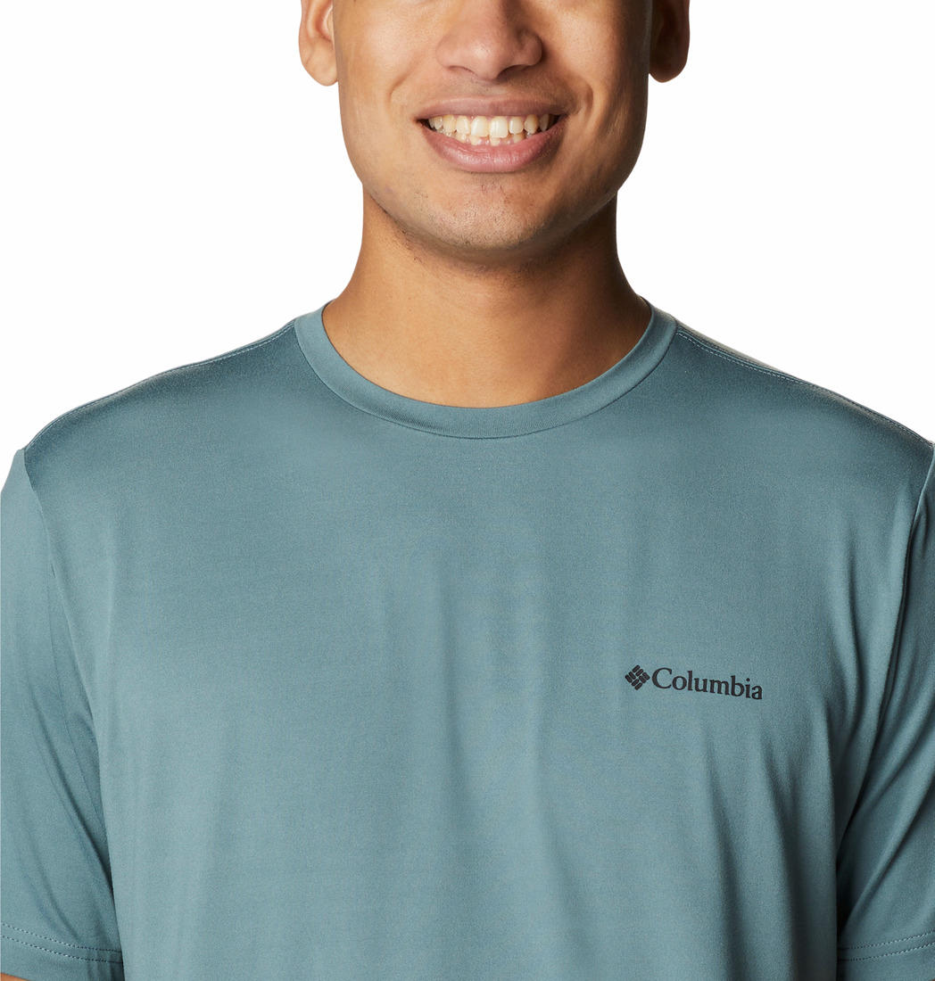 Columbia Men Green Tech Trail Graphic T-Shirt