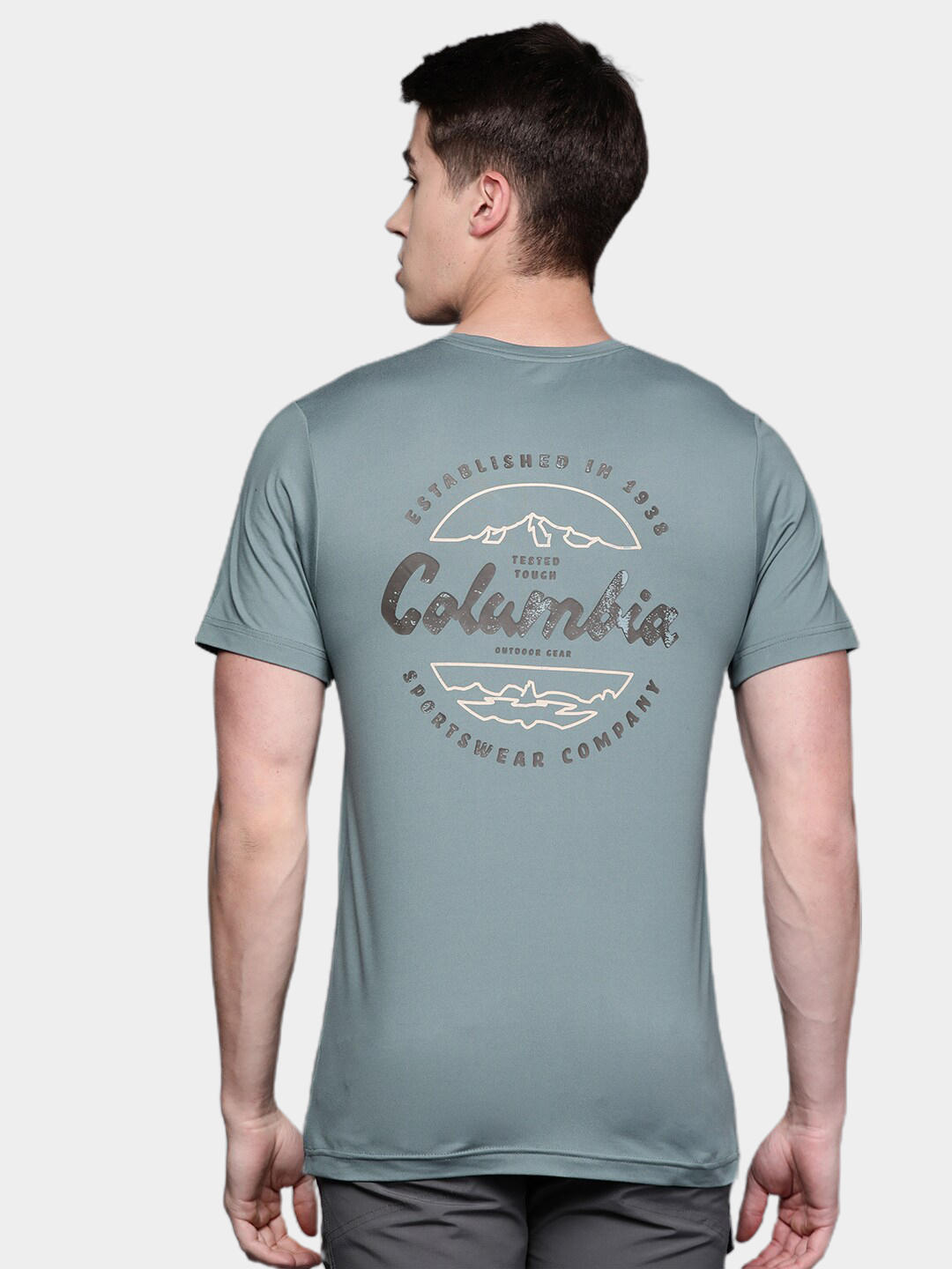 Columbia Men Green Tech Trail Graphic T-Shirt