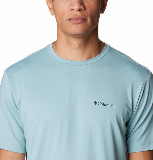 Columbia Men Blue Tech Trail Graphic T-Shirt