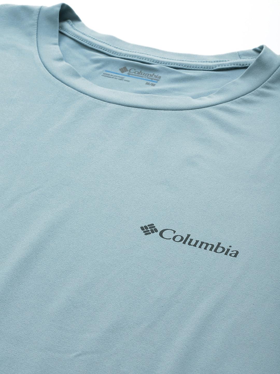 Columbia Men Blue Tech Trail Graphic T-Shirt