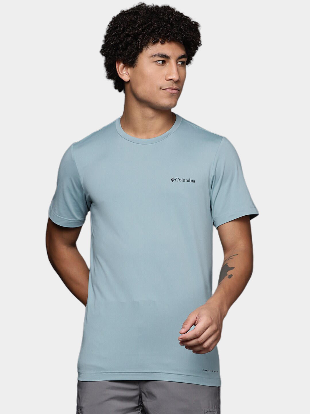 Columbia Men Blue Tech Trail Graphic T-Shirt