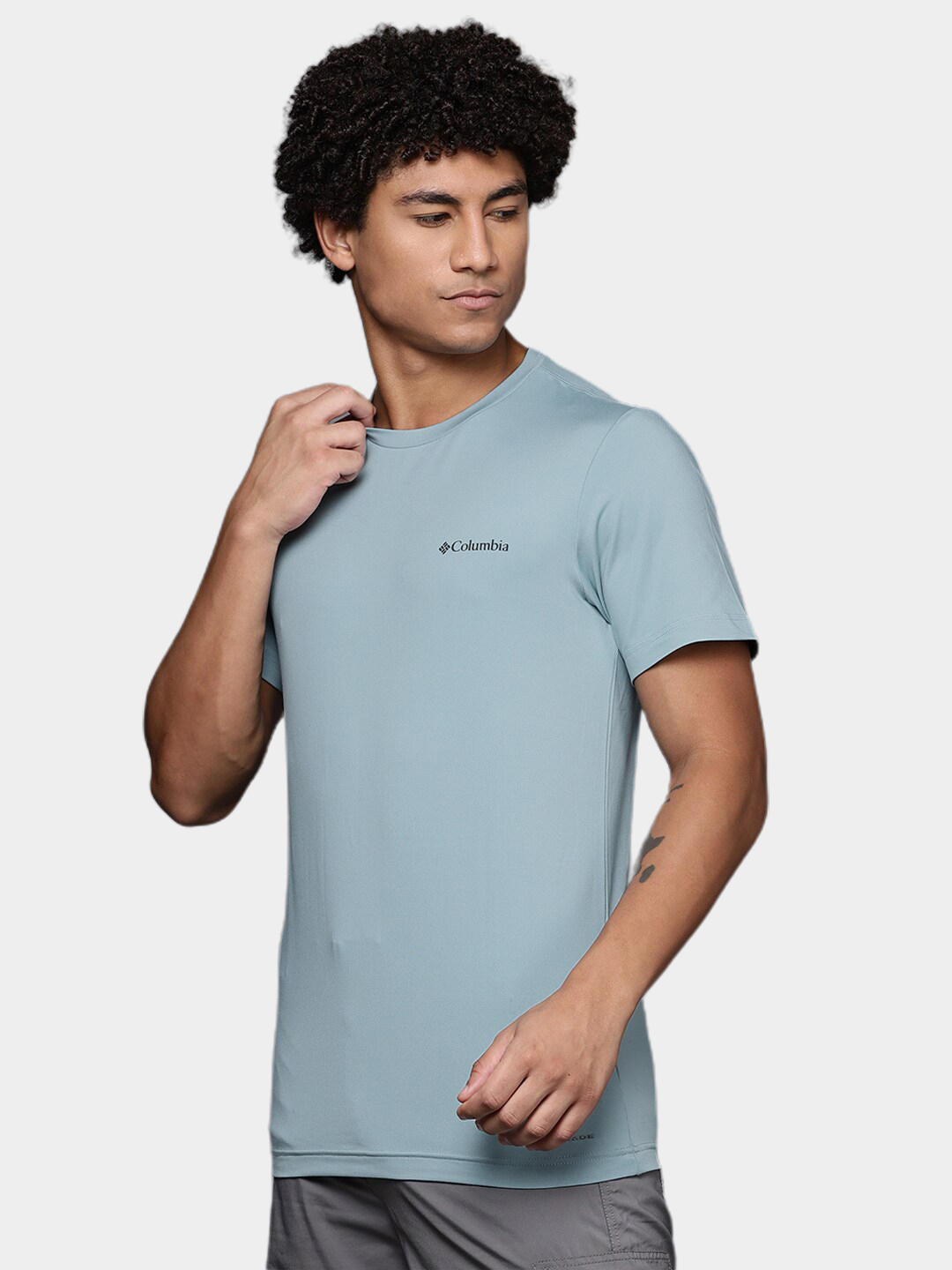 Columbia Men Blue Tech Trail Graphic T-Shirt