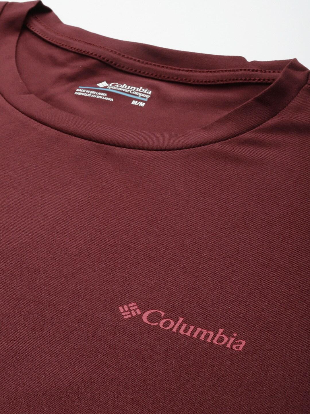 Columbia Men Maroon Tech Trail Graphic T-Shirt