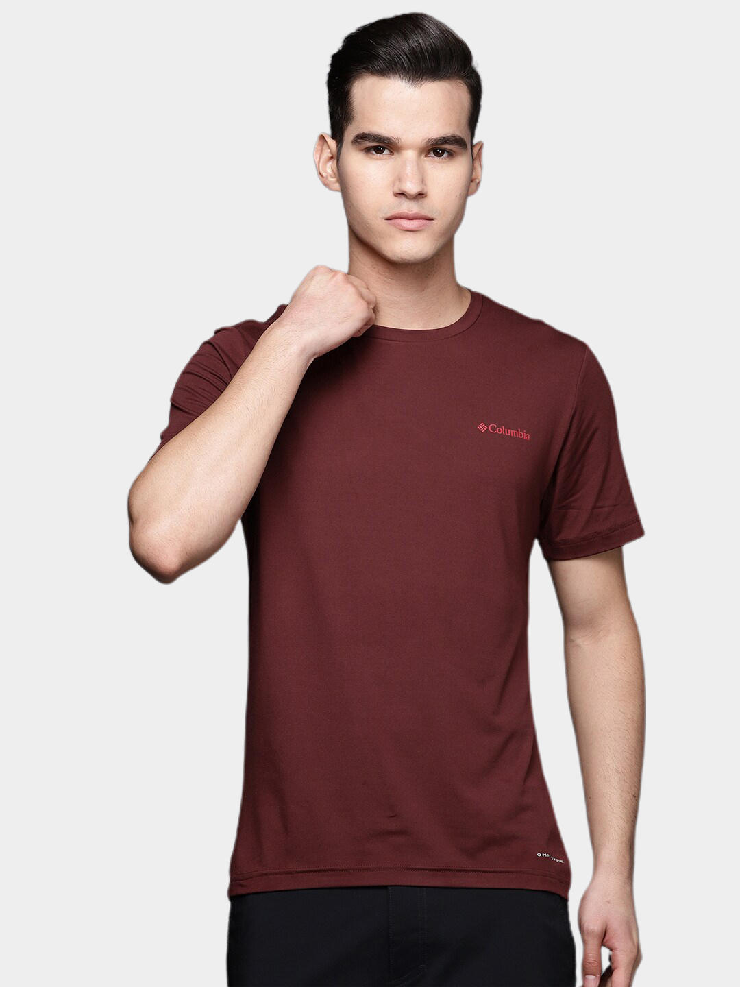 Columbia Men Maroon Tech Trail Graphic T-Shirt