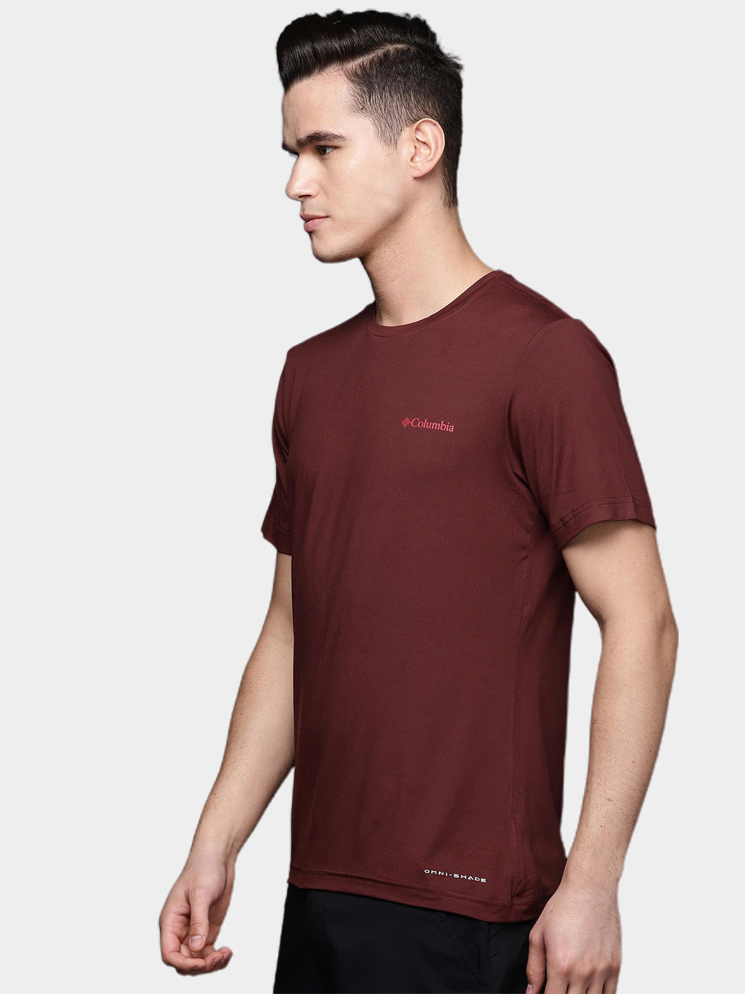 Columbia Men Maroon Tech Trail Graphic T-Shirt