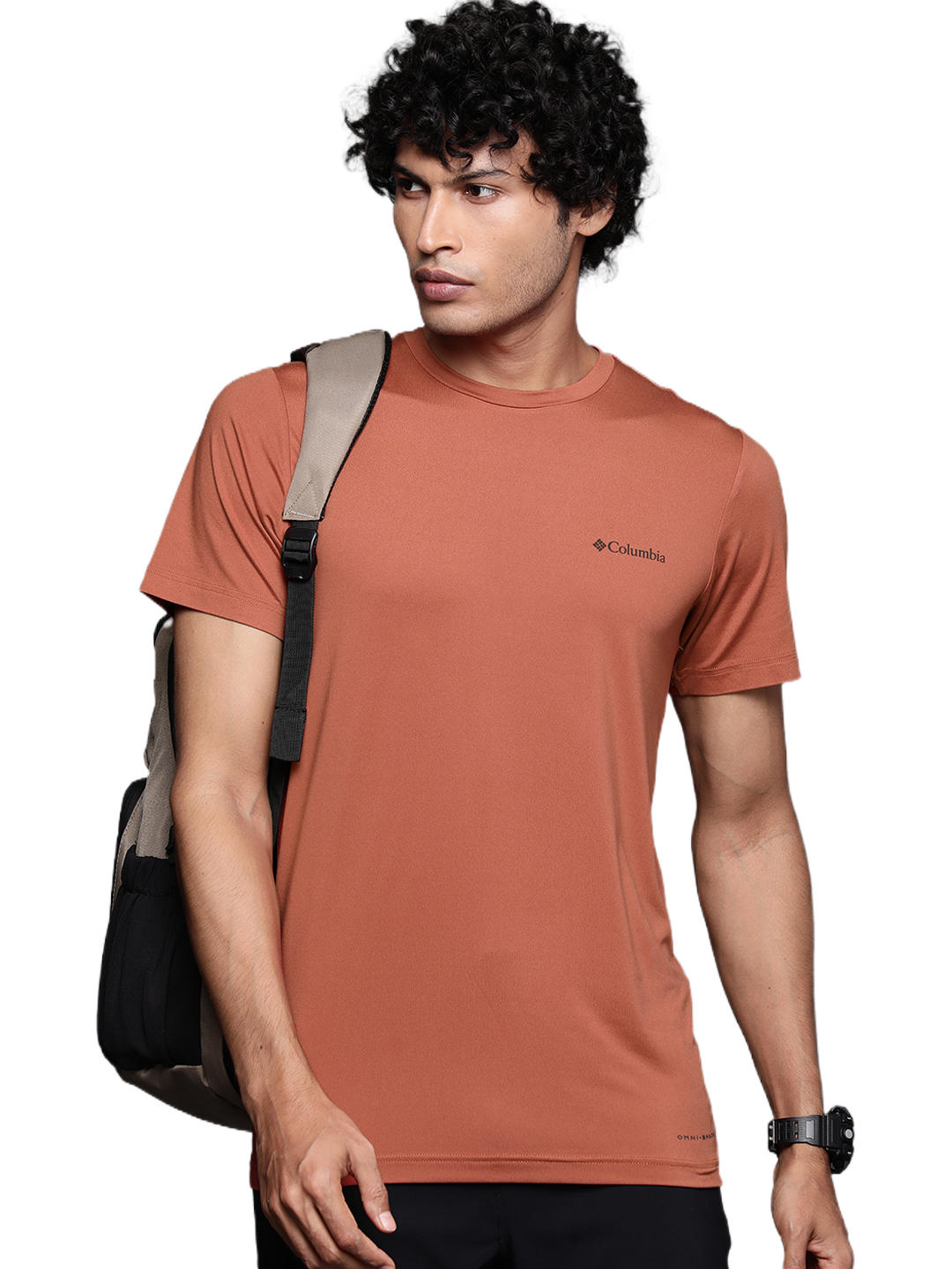 Columbia Men Orange Tech Trail Graphic T-Shirt