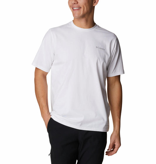 Columbia Men White Mens Sun Trek Short Sleeve T-Shirt