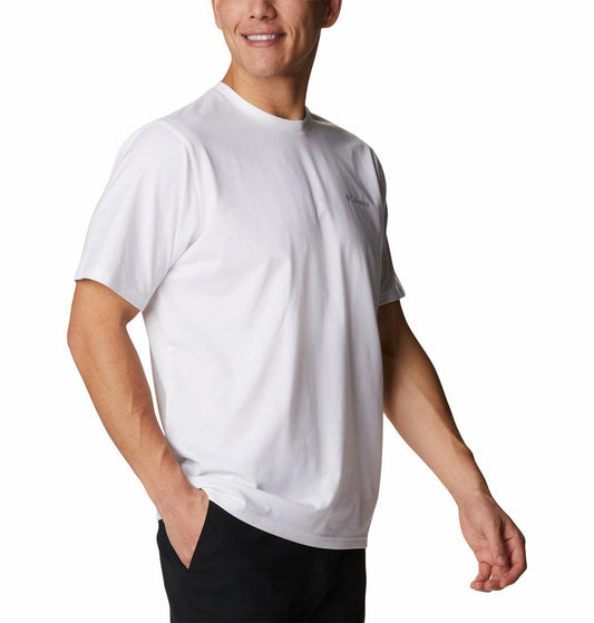Columbia Men White Mens Sun Trek Short Sleeve T-Shirt