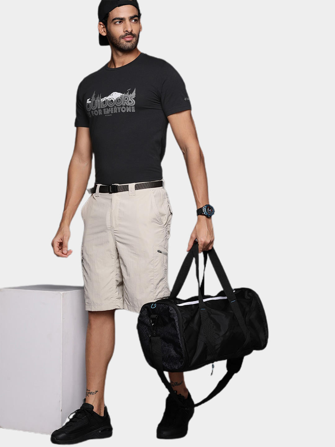 Columbia Men Black S Sun Trek Short Sleeve Graphic T-Shirt
