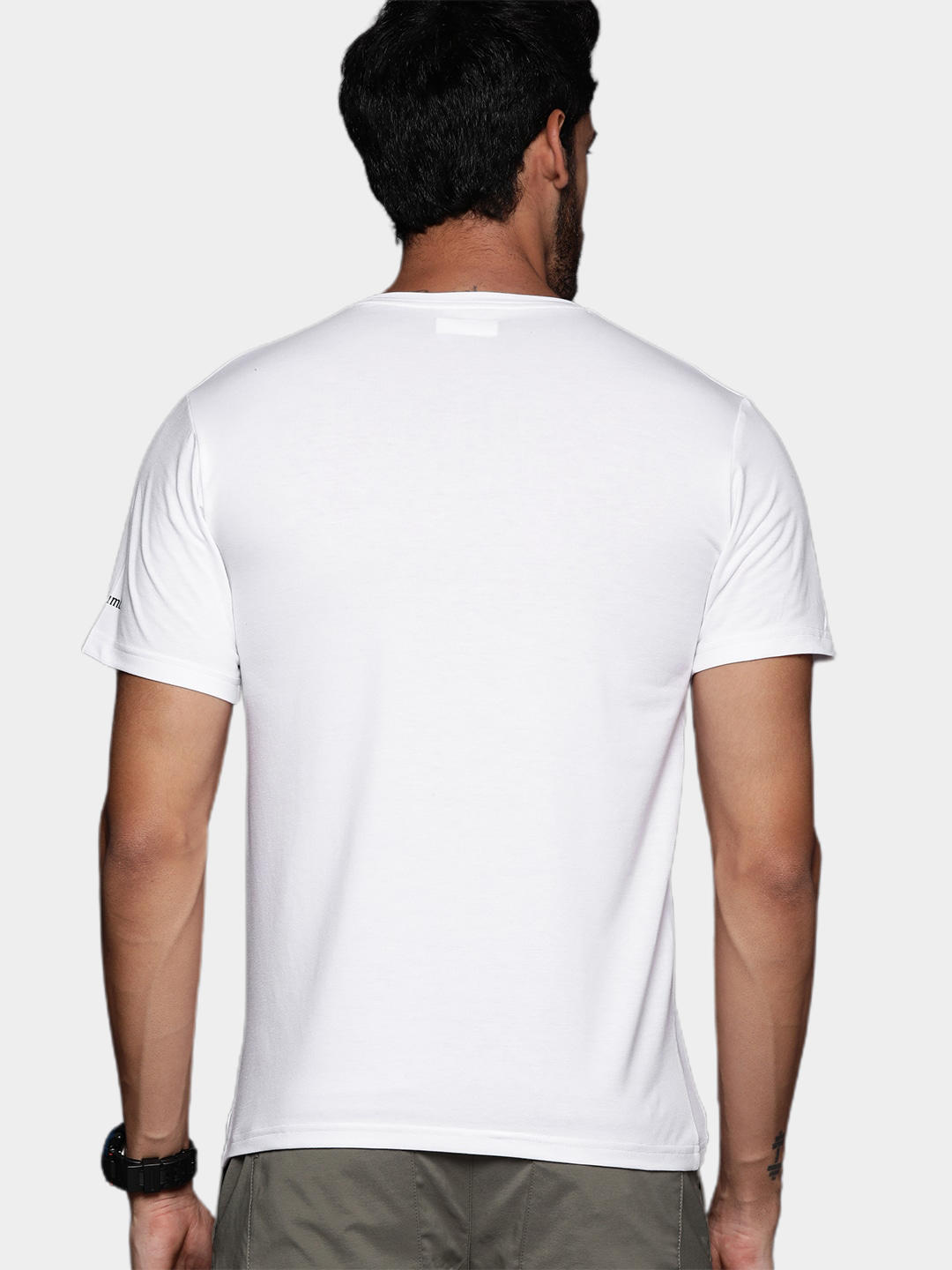 Columbia Men White S Sun Trek Short Sleeve Graphic T-Shirt
