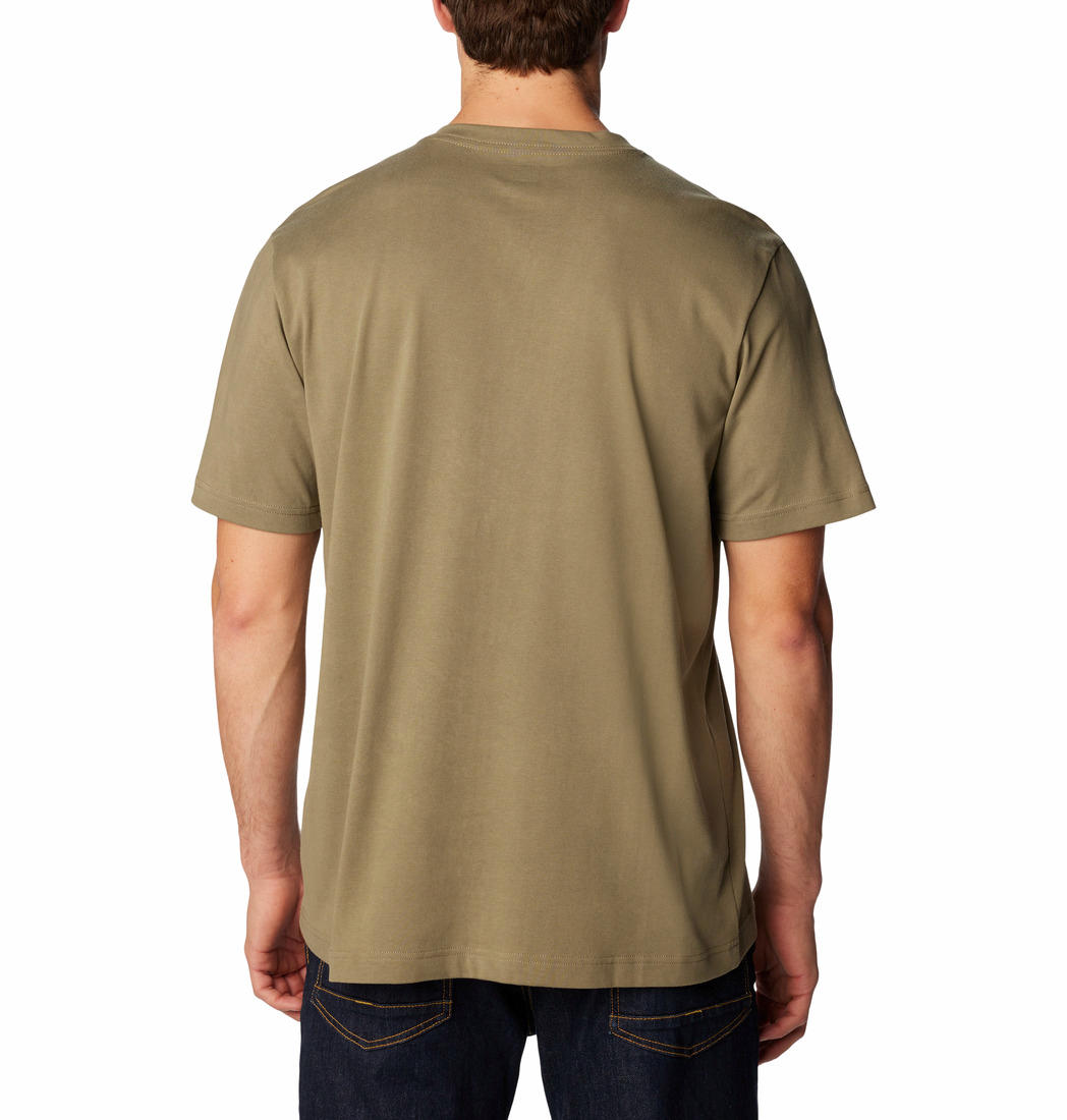 Columbia Men Green Landroamer Short Sleeve Henley T-Shirt