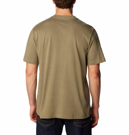 Columbia Men Green Landroamer Short Sleeve Henley T-Shirt