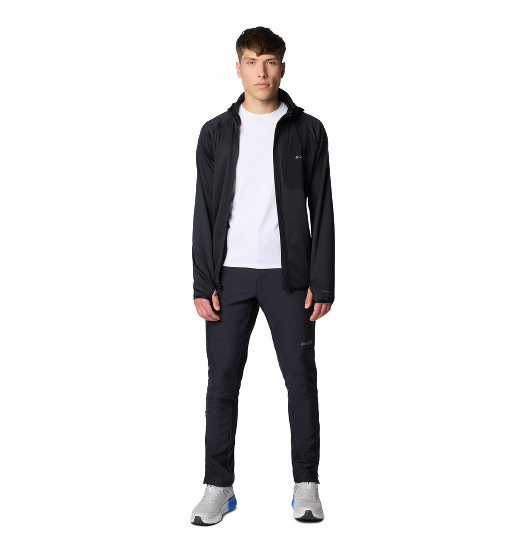 Columbia Mens Black Triple Canyon Grid Fleece Hooded FZ Jacket II Jacket