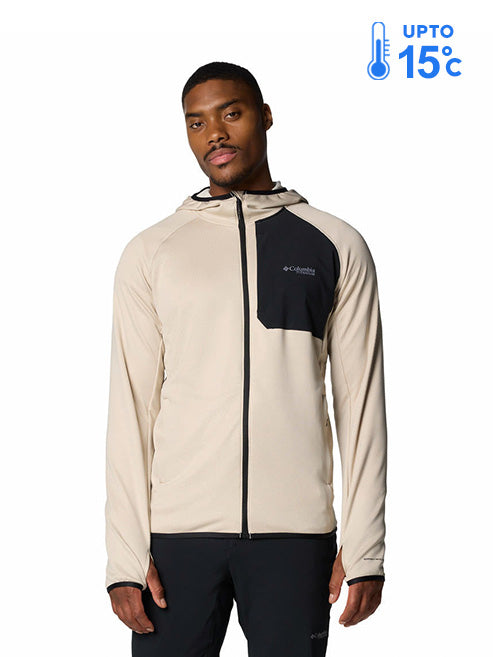 Columbia Men Beige Omni-Wick Triple Canyon Grid II Fleece Jacket