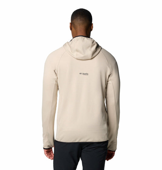 Columbia Mens Brown Triple Canyon Grid Fleece Hooded FZ Jacket II Jacket