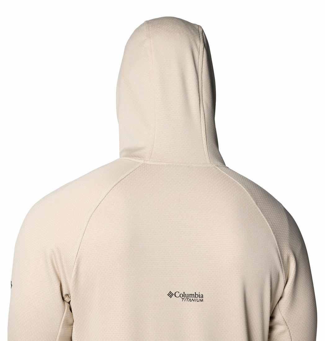 Columbia Mens Brown Triple Canyon Grid Fleece Hooded FZ Jacket II Jacket