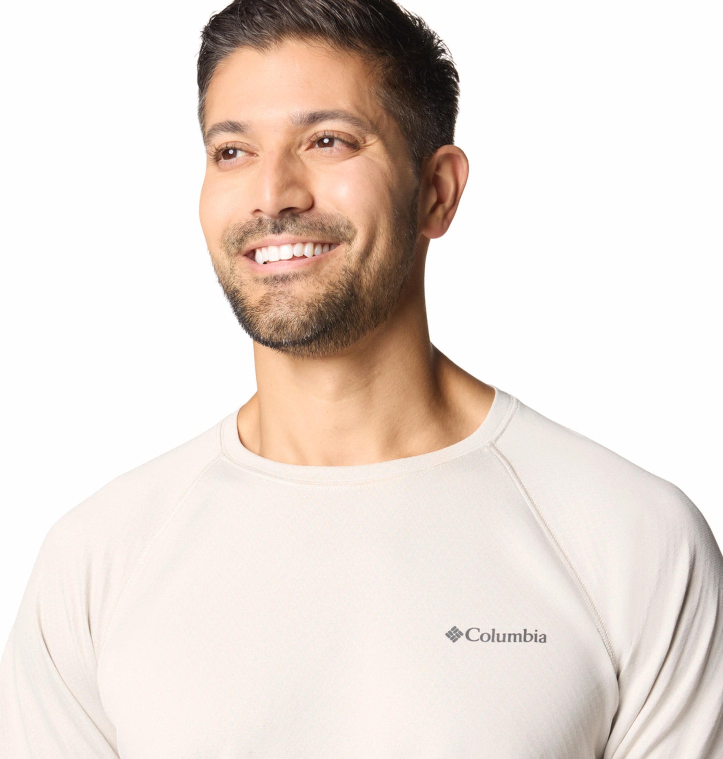 Columbia Mens Beige Omni-Shade Alpine Chill Pro Short Sleeve Crew Tshirt