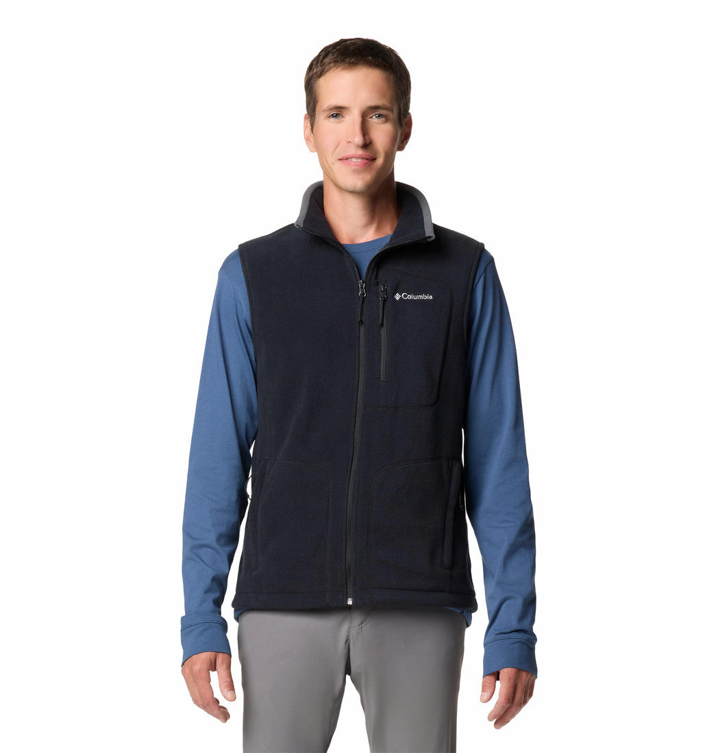 Columbia Mens Black Fast Trek Fleece Vest