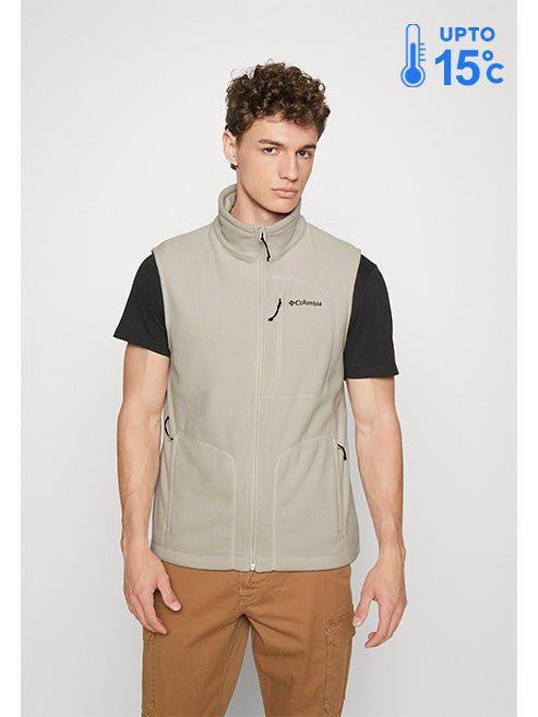 Columbia Men Brown Fast Trek Fleece Vest