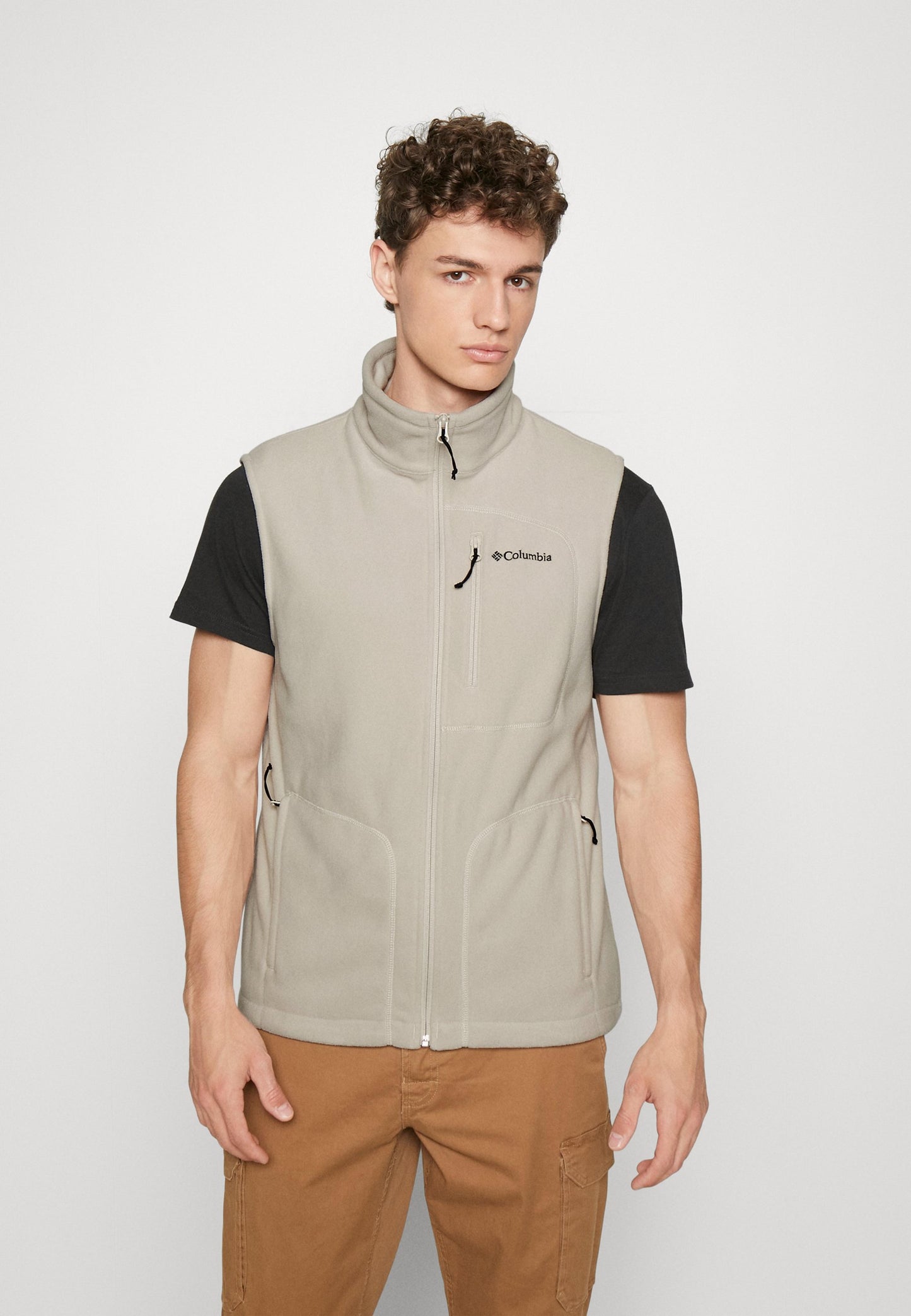 Columbia Mens Brown Fast Trek Fleece Vest