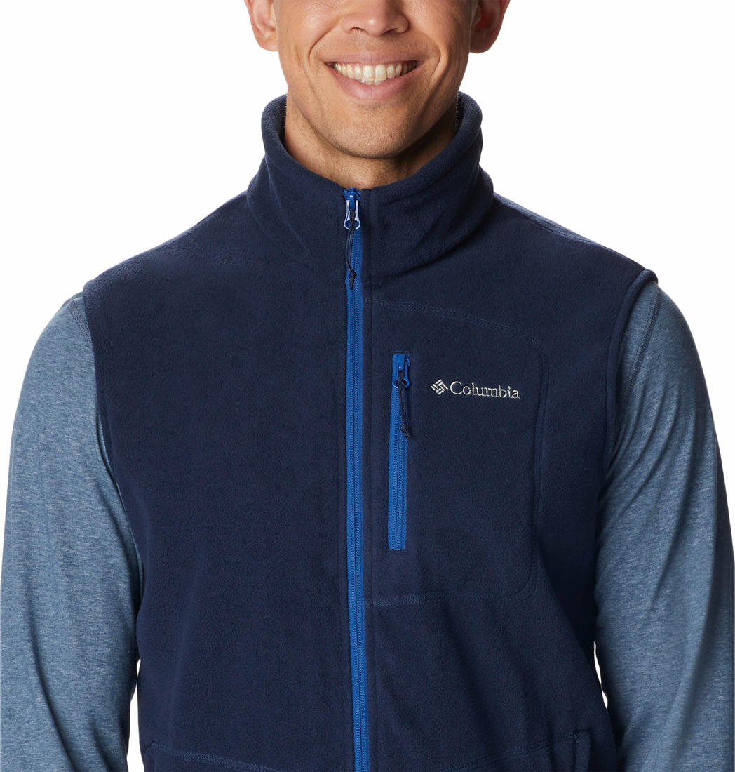 Columbia Men Blue Fast Trek Fleece Vest