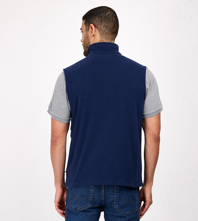 Columbia Mens Blue Fast Trek Fleece Vest