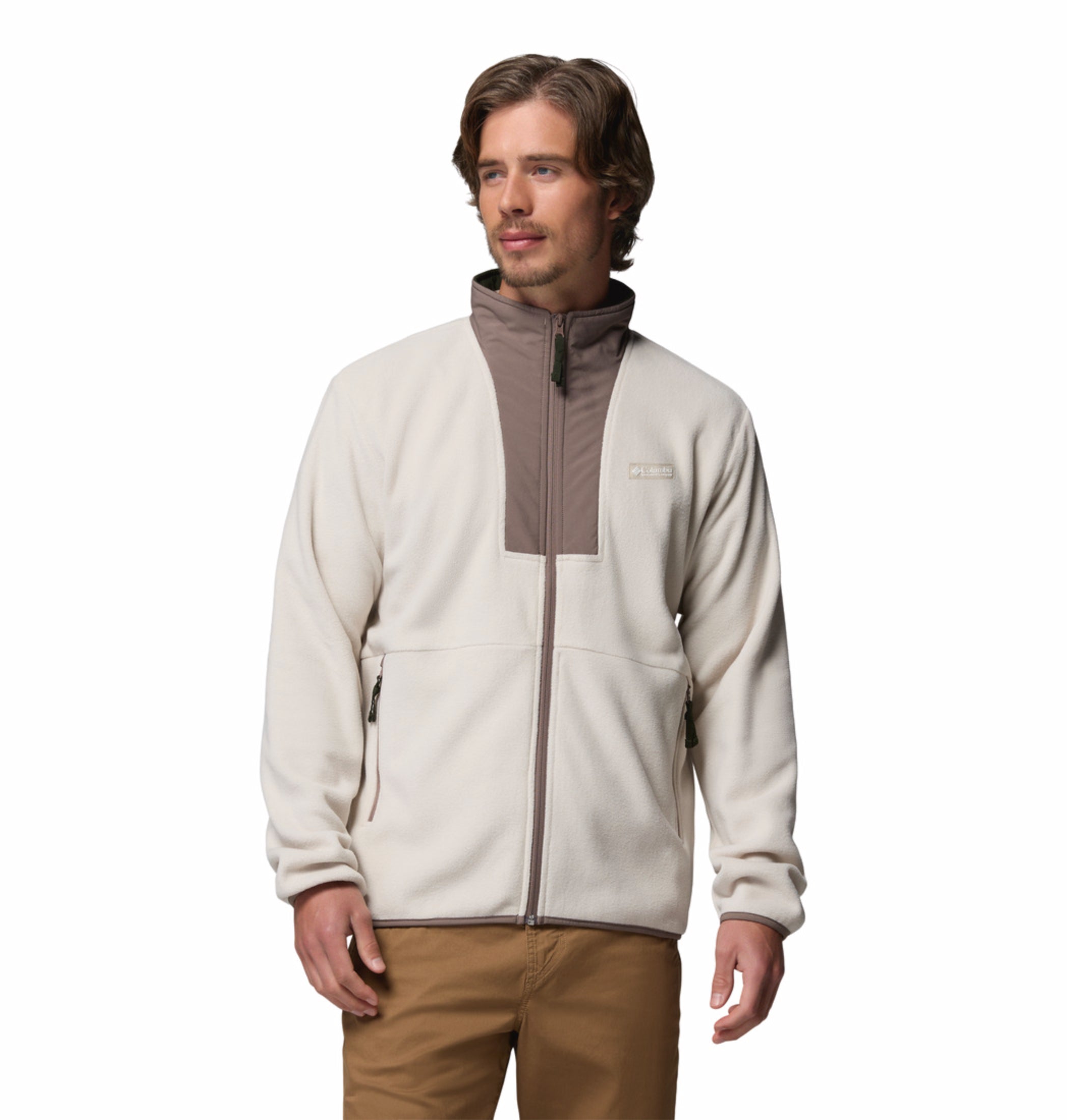 men beige mtr sequoia grove ii fleece jacket